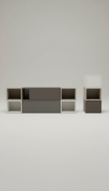 Modulares Lowboard mit Mattlack