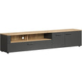 TV-Lowboard in Anthrazit und Eiche, 210 ¡Á