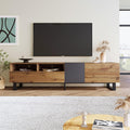TV-Lowboard mit Holzdekor und Metallbeinen, 180 ¡Á