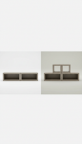Konsole aus Verbundholz in Fossil Grey